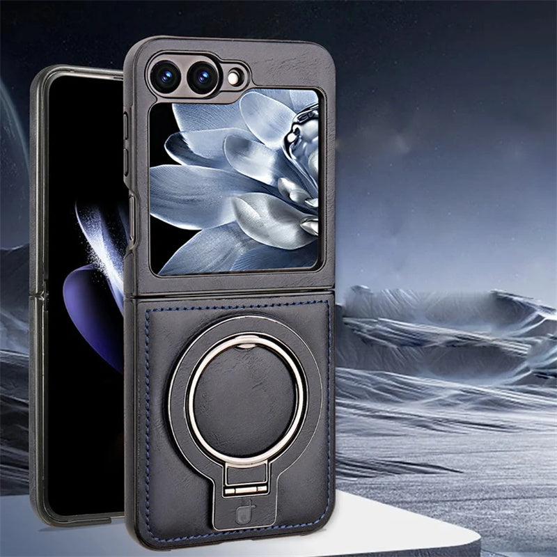 Coque magnétique avec anneau-support pour Galaxy Z Flip Series