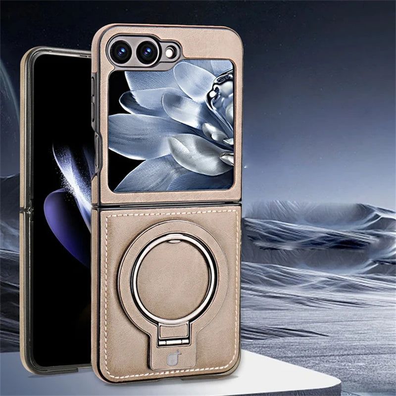 Coque magnétique avec anneau-support pour Galaxy Z Flip Series