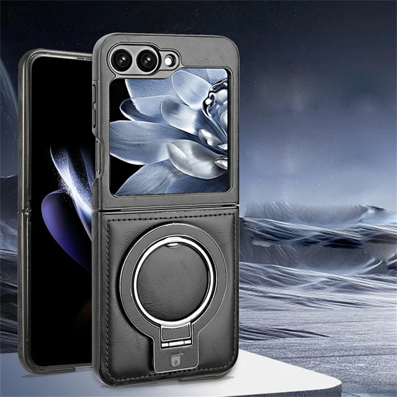 Coque magnétique avec anneau-support pour Galaxy Z Flip Series