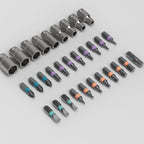 🔩🛠️ Jeu de Tournevis à Cliquet 24 en 1 – Acier S2 Chrome-Molybdène, Alliage d'Aluminium Forgé, 58 Dents, 5 Types d'Embouts, Compact & Portable – Idéal pour le Bricolage & l'Atelier ✨