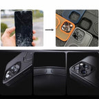 Coque de téléphone magnétique en silicone avec support pour iPhone
