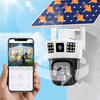 2025🔥Caméra de surveillance solaire intelligente à 360° avec triple écran de surveillance✨