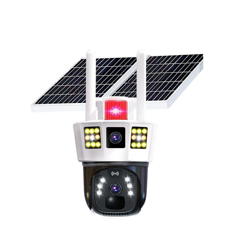 2025🔥Caméra de surveillance solaire intelligente à 360° avec triple écran de surveillance✨