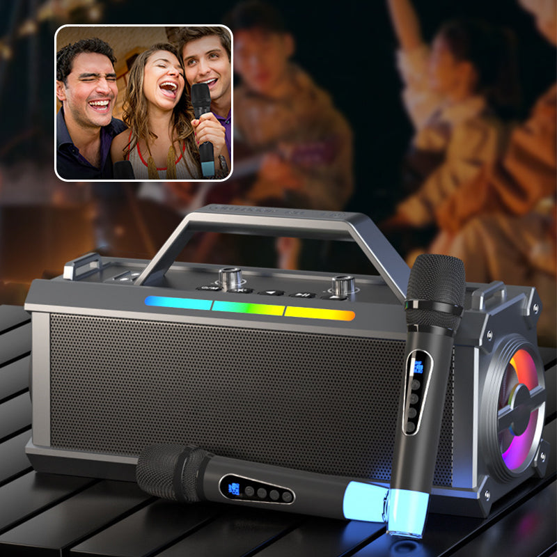 Haut-parleur Bluetooth karaoké 200W avec microphone sans fil
