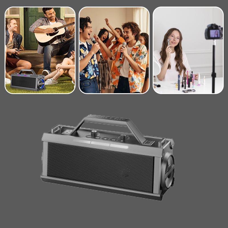 Haut-parleur Bluetooth karaoké 200W avec microphone sans fil