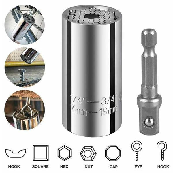 🔧 Douille universelle en nid d'abeille | Remplace des jeux d'outils entiers 🛠️ | Adaptation multi-taille 🔩