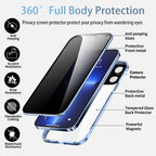 Étui de téléphone 2 en 1 avec film de protection de la vie privée pour iPhone