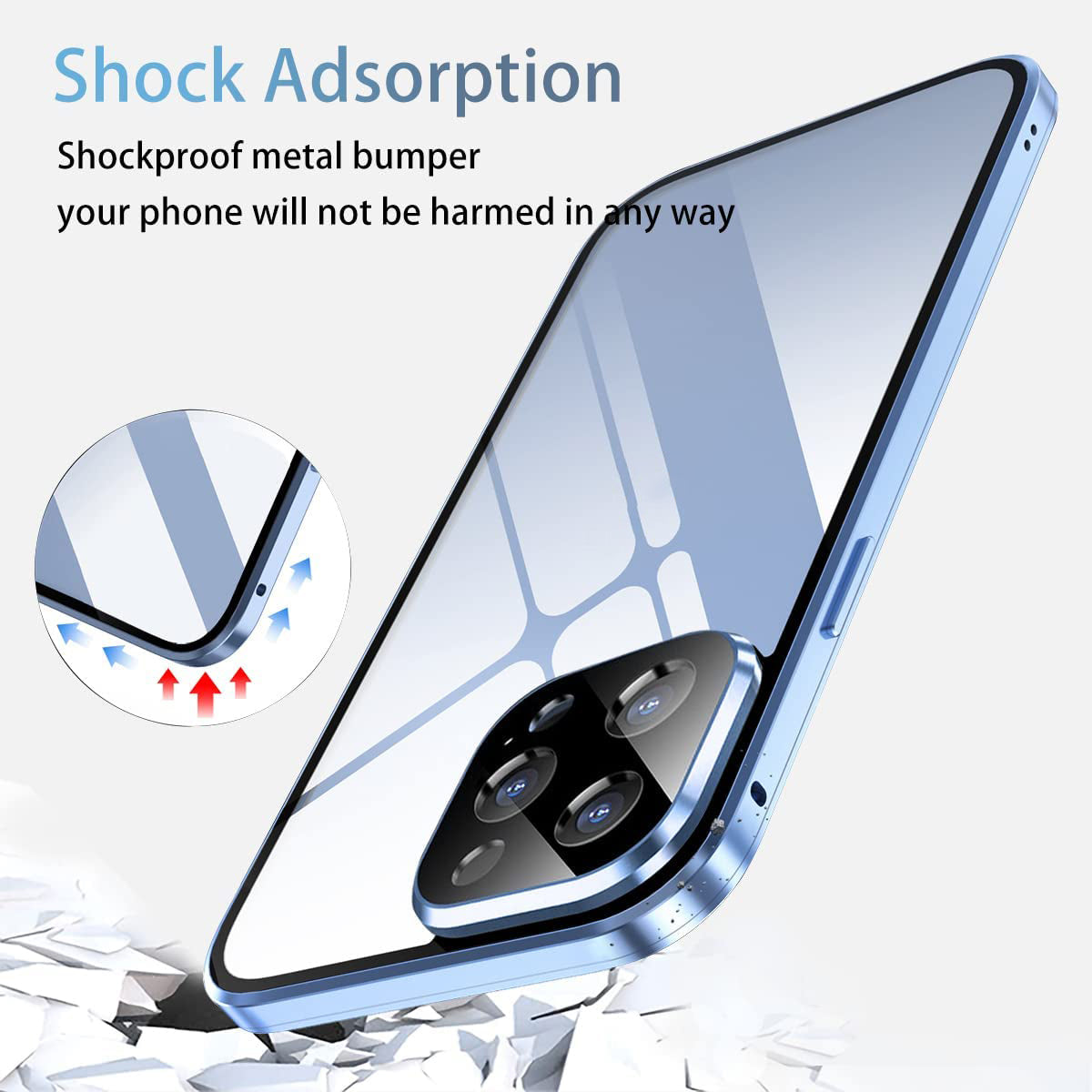 Étui de téléphone 2 en 1 avec film de protection de la vie privée pour iPhone