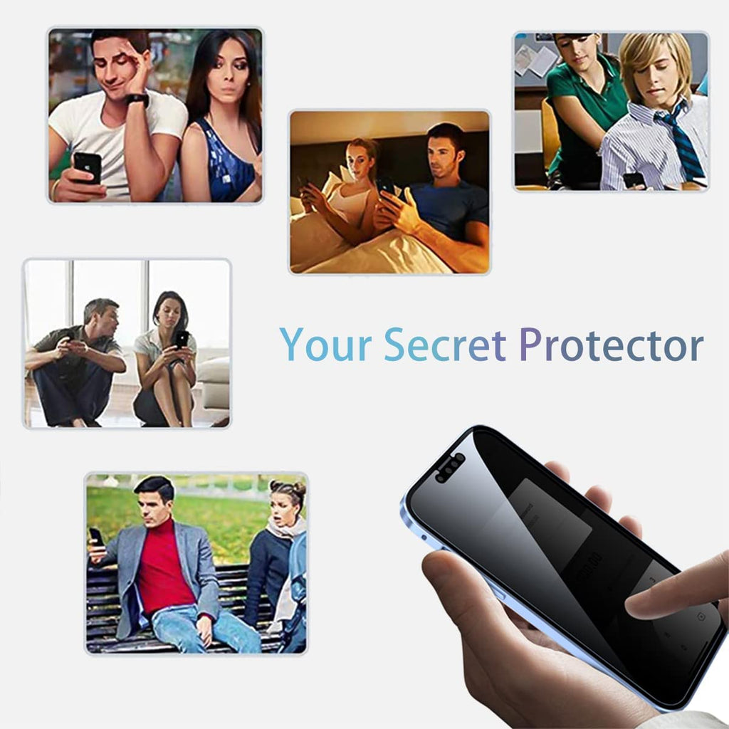 Étui de téléphone 2 en 1 avec film de protection de la vie privée pour iPhone