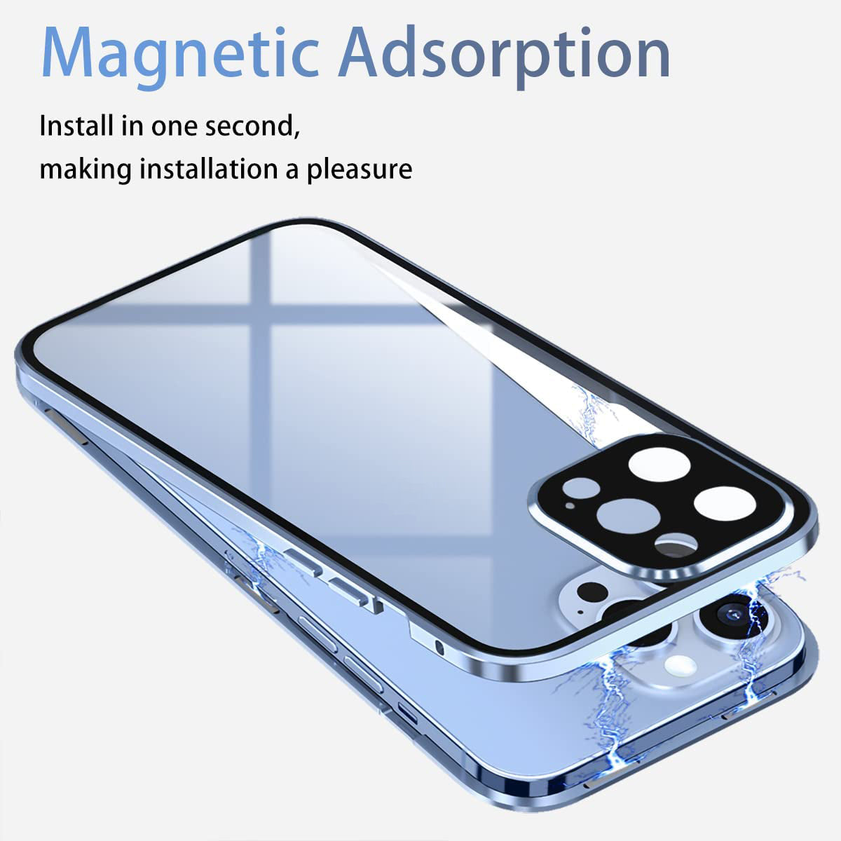 Étui de téléphone 2 en 1 avec film de protection de la vie privée pour iPhone