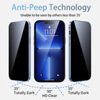 Étui de téléphone 2 en 1 avec film de protection de la vie privée pour iPhone
