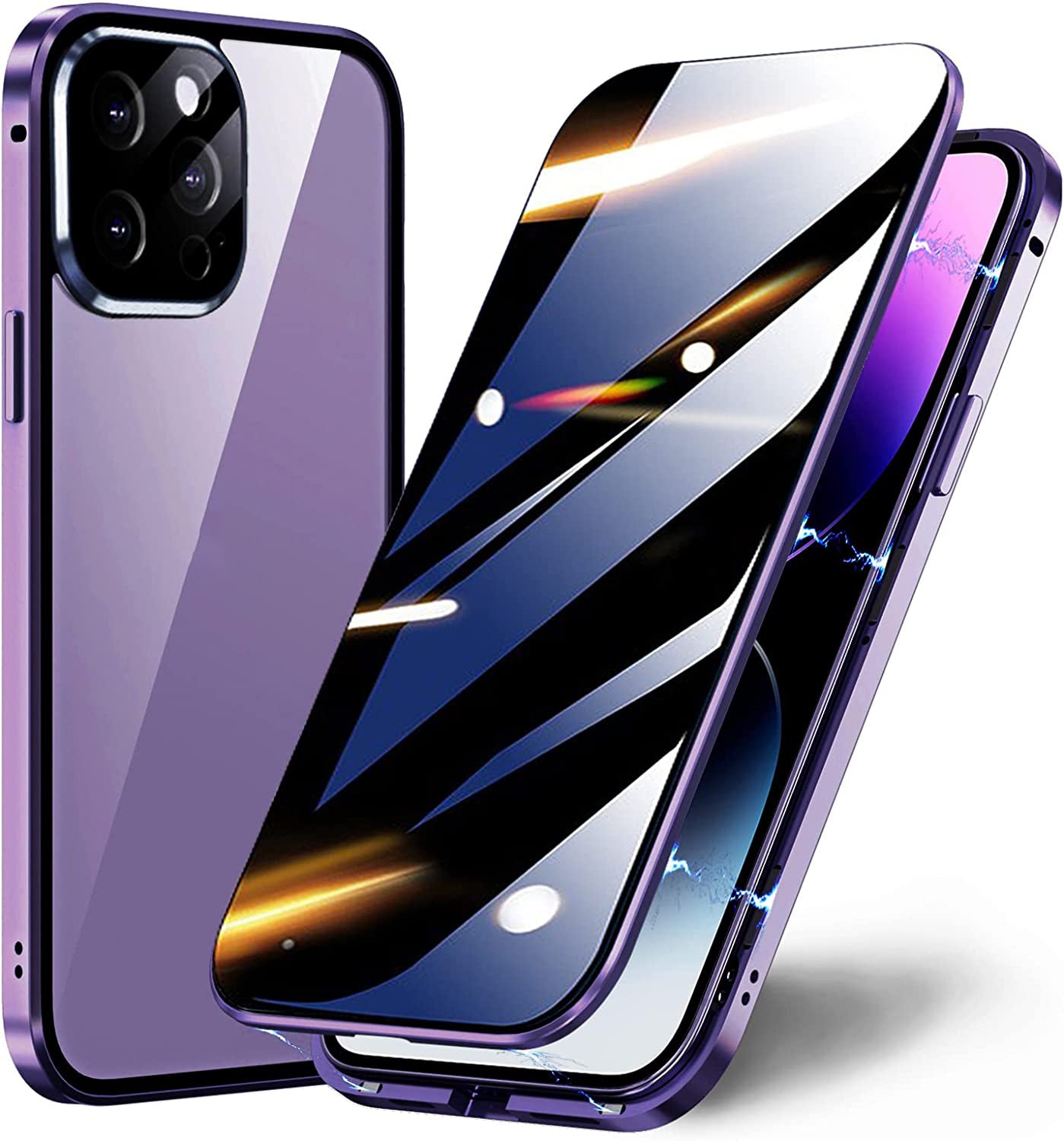 Étui de téléphone 2 en 1 avec film de protection de la vie privée pour iPhone