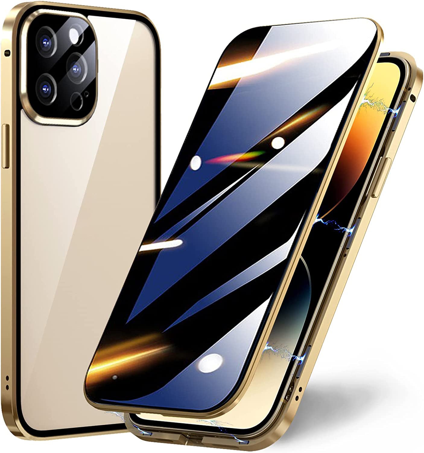 Étui de téléphone 2 en 1 avec film de protection de la vie privée pour iPhone