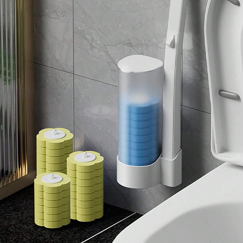 🧹🚽 Brosse WC Jetable avec Recharges – Système Hygiénique avec Éponge Nettoyante, Support Inclus – Parfums Océan, Citron & Lavande 🌿🚿