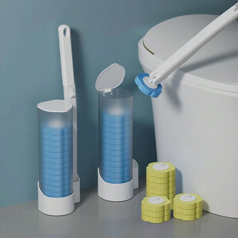 🧹🚽 Brosse WC Jetable avec Recharges – Système Hygiénique avec Éponge Nettoyante, Support Inclus – Parfums Océan, Citron & Lavande 🌿🚿