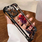 Étui Antichute Rose Rouge pour iPhone Séries 13-16