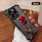 Étui Antichute Rose Rouge pour iPhone Séries 13-16