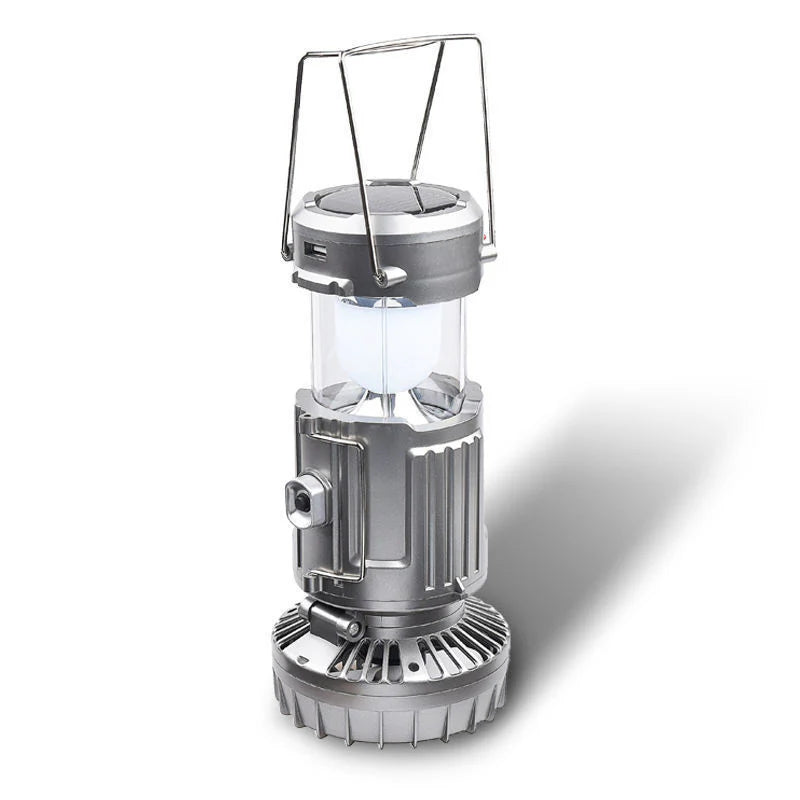 Lampe Solaire d'Aventure & Ventilateur Portable 2-en-1