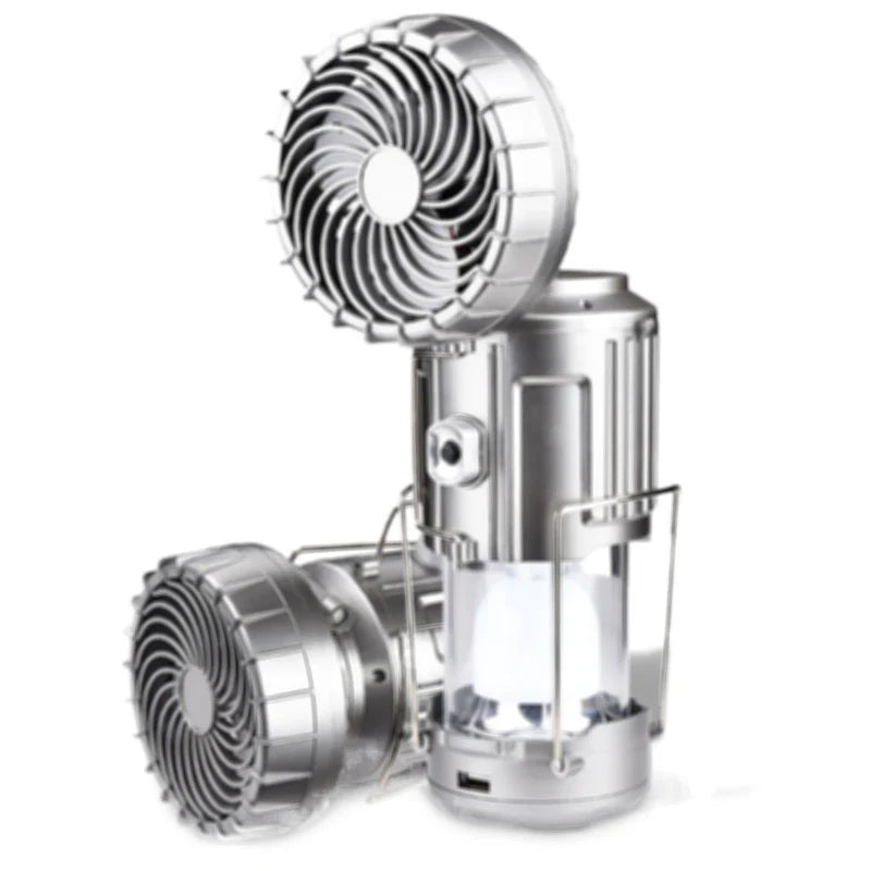 Lampe Solaire d'Aventure & Ventilateur Portable 2-en-1