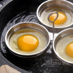 🥚❤️ Moule à œufs à la vapeur en acier inoxydable 304 – Antirouille, Manche Ergonomique, Cuisson Uniforme – 2 Styles : Uni ou Cœur 🍳✨