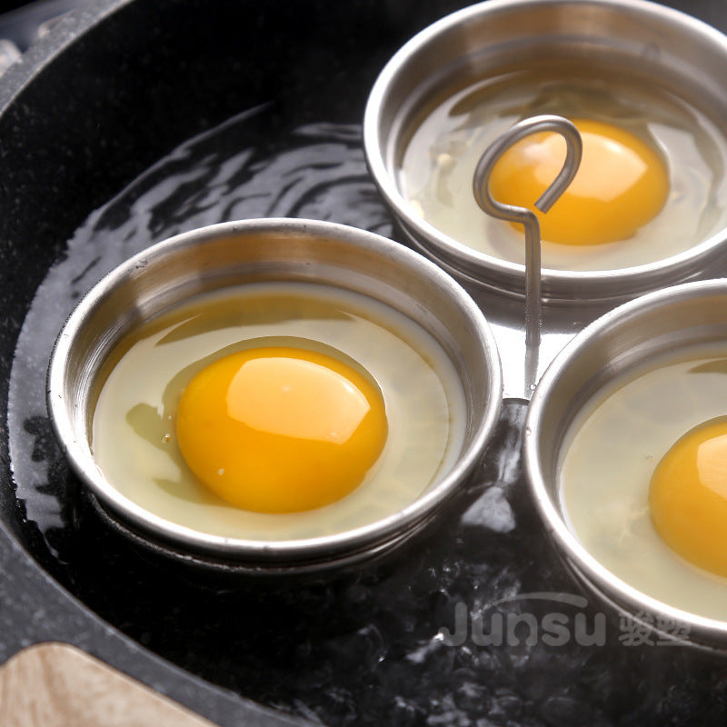 🥚❤️ Moule à œufs à la vapeur en acier inoxydable 304 – Antirouille, Manche Ergonomique, Cuisson Uniforme – 2 Styles : Uni ou Cœur 🍳✨