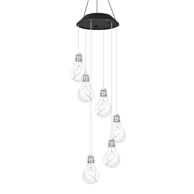 Carillons éoliens à LED de couleur à énergie solaire