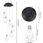 Carillons éoliens à LED de couleur à énergie solaire