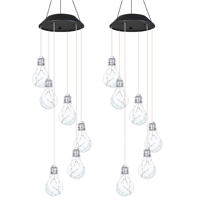 Carillons éoliens à LED de couleur à énergie solaire