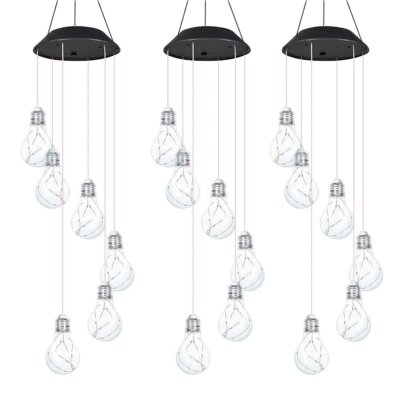 Carillons éoliens à LED de couleur à énergie solaire