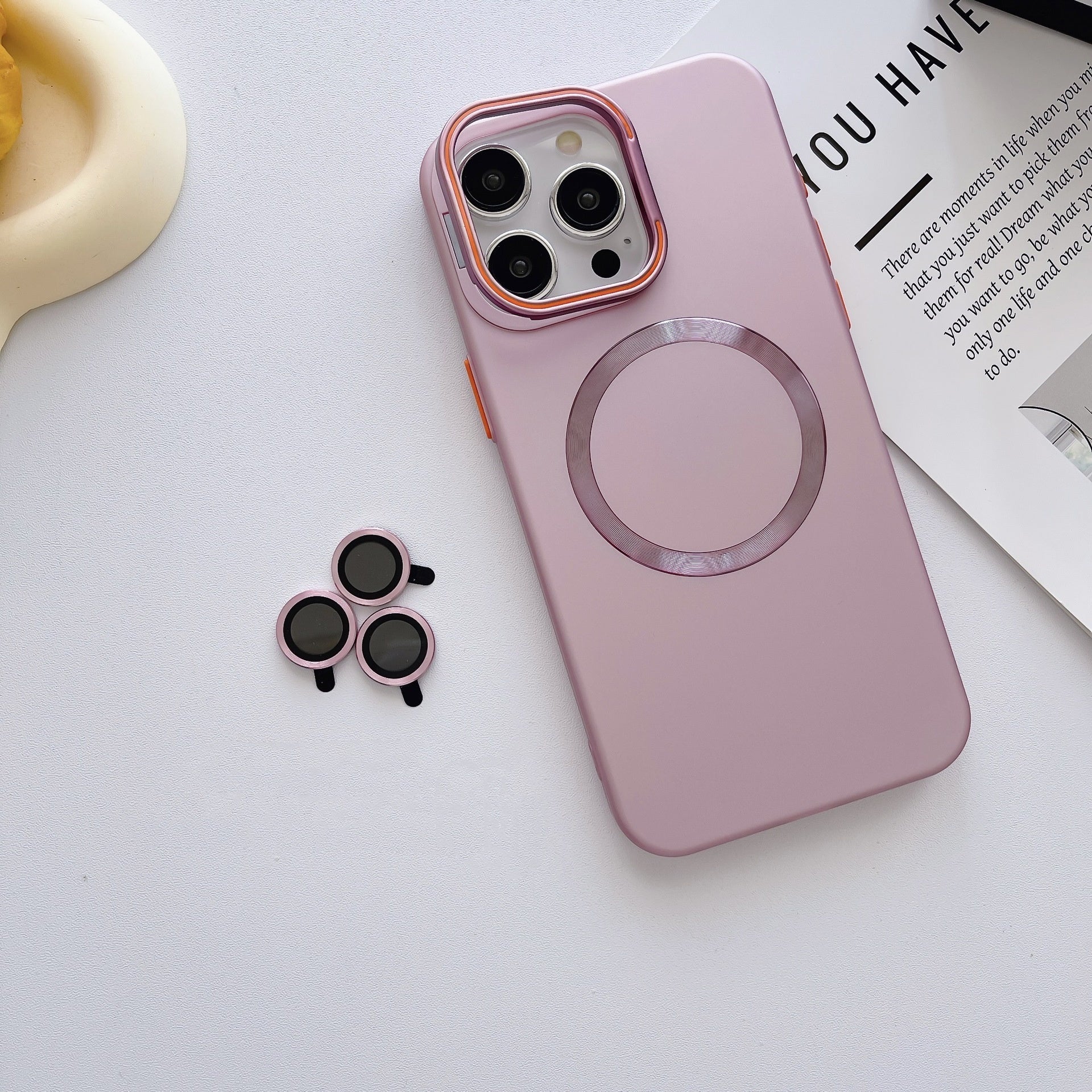 Wireless Charging Phone Case with Lens Protector