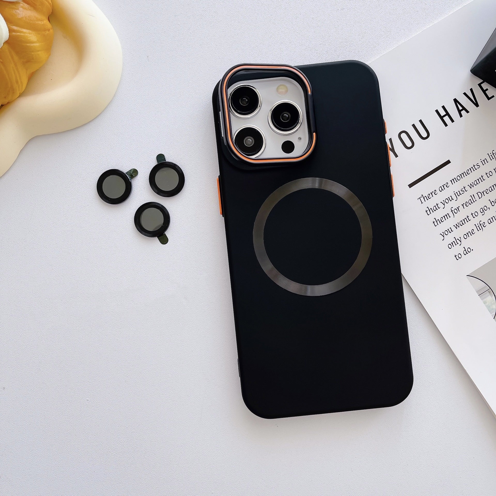 Wireless Charging Phone Case with Lens Protector
