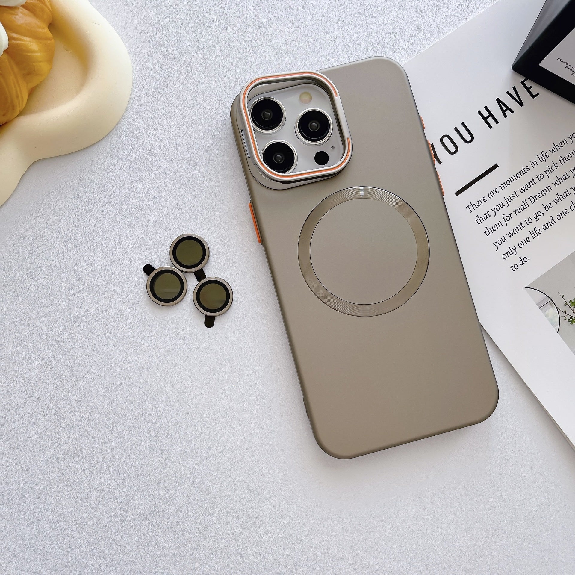 Wireless Charging Phone Case with Lens Protector
