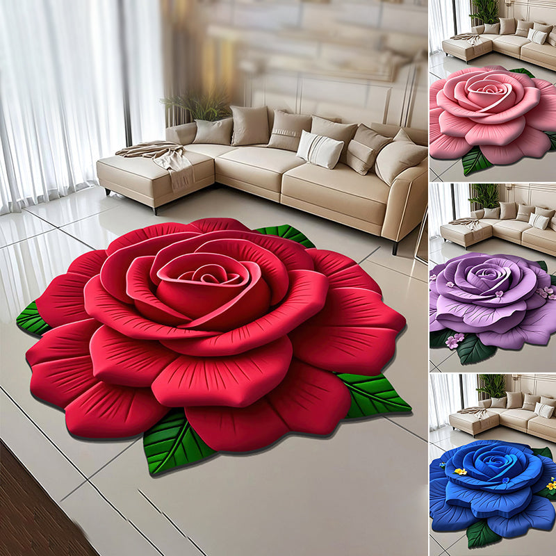 💐Tapis de sol en peluche florale et terre de diatomées