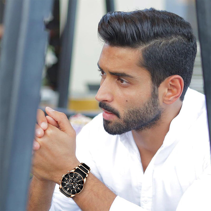 Montre multifonction en quartz étanche pour homme