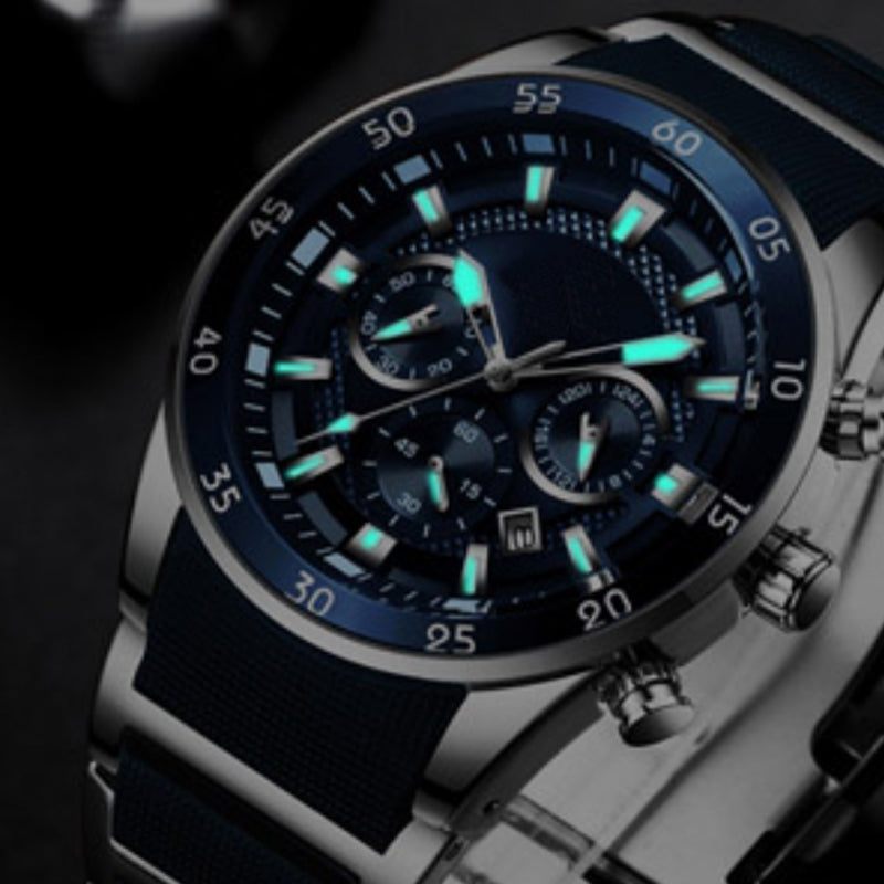 Montre multifonction en quartz étanche pour homme