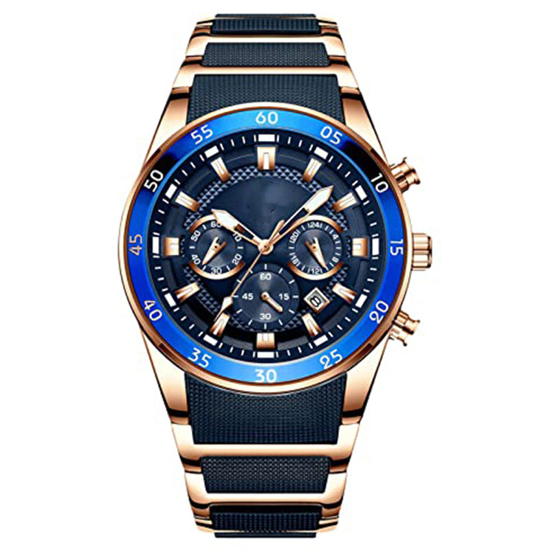 Montre multifonction en quartz étanche pour homme