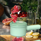 🥗 Hachoir & Trancheuse Électrique Rechargeable – Hache les légumes et tranche en quelques secondes | 2 fonctions | Lames en inox | 30W | 280 ml | Pour salades, légumes sautés et recettes rapides 🔪⚡