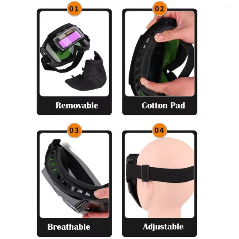 Casque de Soudage à Obscurcissement Automatique pour la Protection des Yeux