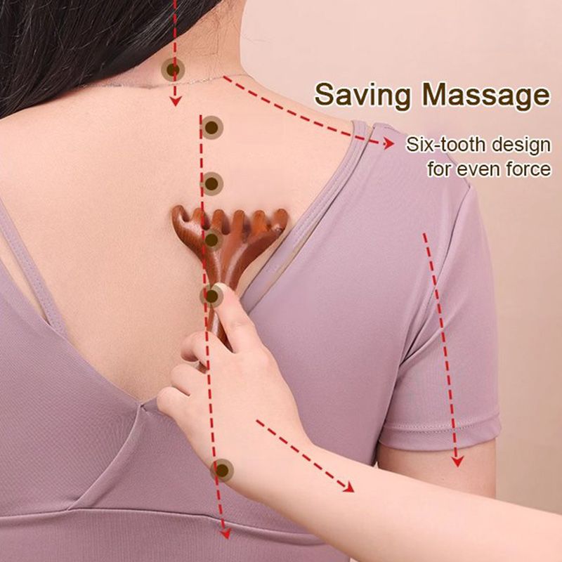 Peigne de massage méridien à six griffes