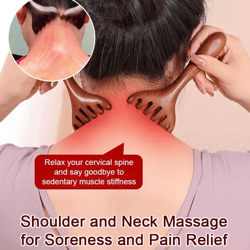 Peigne de massage méridien à six griffes