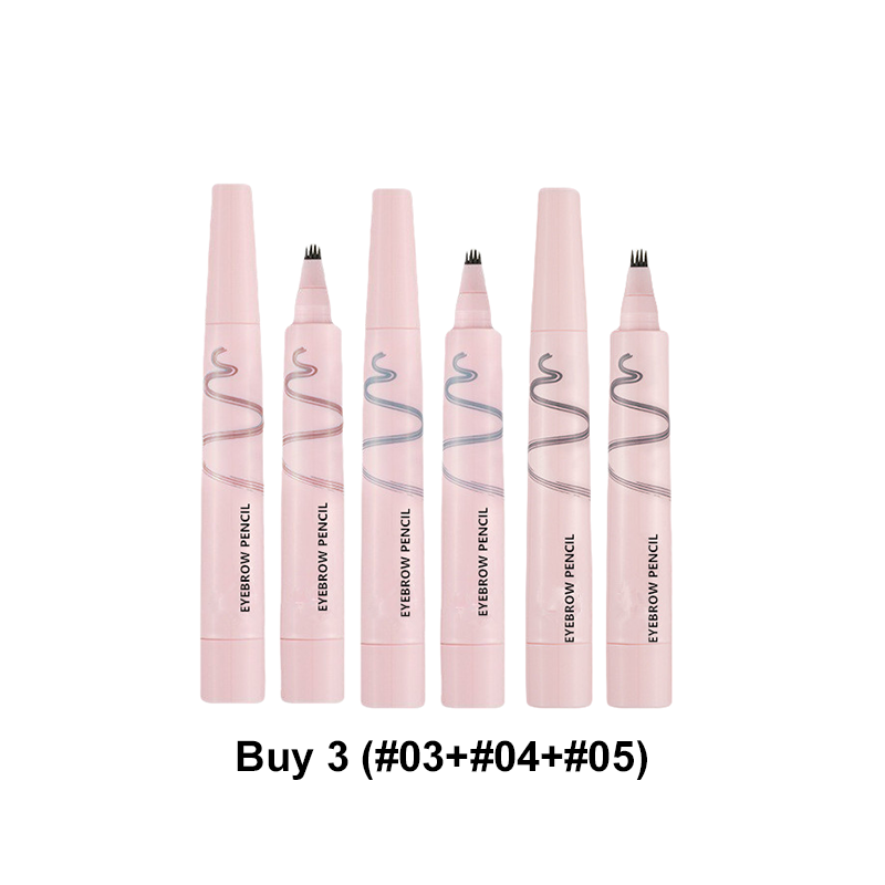 🖤 Crayon à Sourcils 4 Pointes Waterproof | Poils Fins Effet Naturel 💗 | Tenue 24H Anti-Bavure 🌧️ | 5 Teintes du Brun au Noir 🎨 | Format Sac 12g 👜