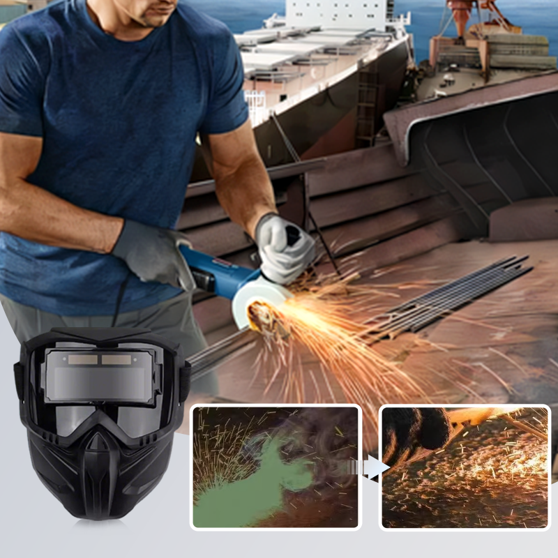 Masque de Soudage Auto-Obscurcissant 🛡️ | Verres True Color et Conception Modulaire 👓 | Idéal pour les Travaux Professionnels et le Bricolage 🔥 | Matériau PC Thermoisolant 🛠️