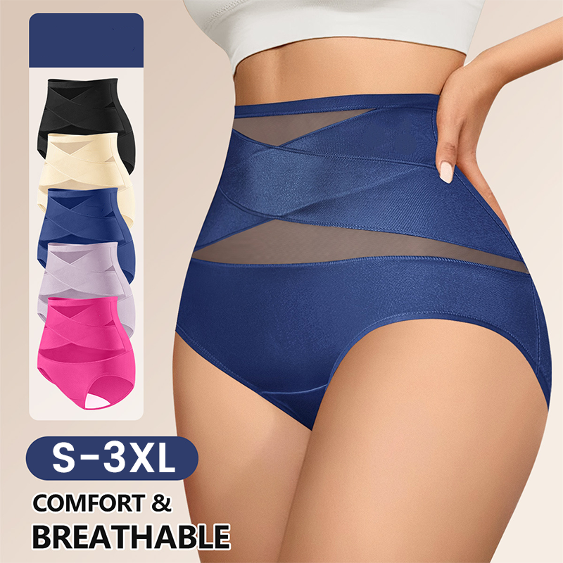 🌸 Dernier jour - Achetez 1, obtenez 2 lots ✨ Culottes taille haute croisées gainantes, grandes tailles