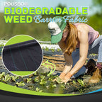 🌱 Toile Anti-Herbes pour Jardin, Potager & Allées – Bloque les Mauvaises Herbes | Respirante & Perméable | Facile à Découper | 170 g/m² | 5 Tailles 🪴✨