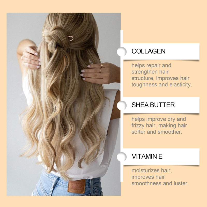 Masque capillaire au collagène pour cheveux secs et abîmés