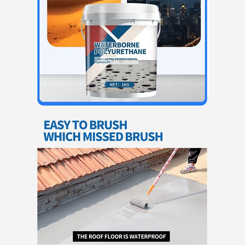 🏠💧 Enduit d'Étanchéité Anti-Fuite pour Toitures – Flexible, Résistant aux Intempéries, Sûr & Inodore – 4 Couleurs, 500g & 1kg, avec Pinceau Rouleau 🛡️✨