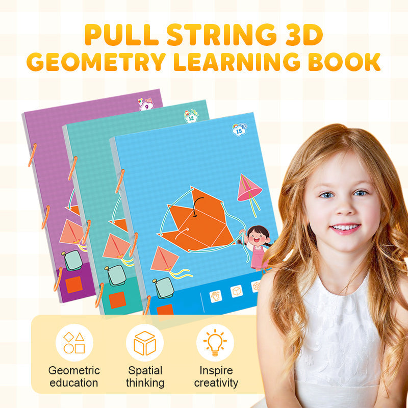 Livre d'apprentissage de la géométrie 3D avec corde à tirer