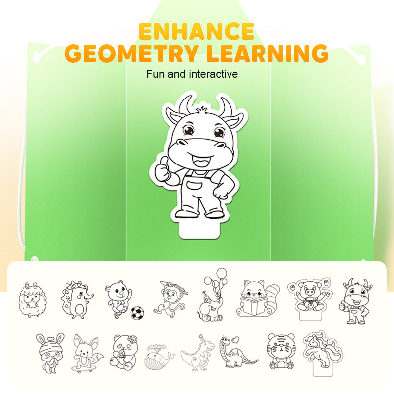 Livre d'apprentissage de la géométrie 3D avec corde à tirer