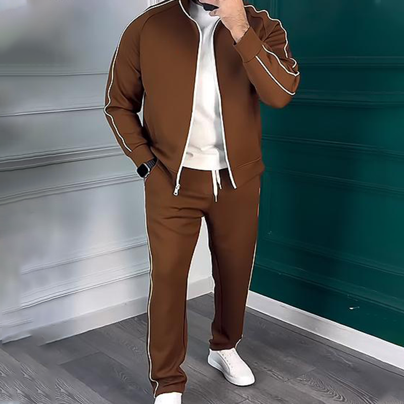 🏃 Survêtement classique à rayures latérales – Style sportif rétro pour hommes/femmes