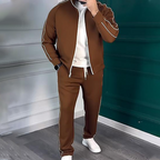 🏃 Survêtement classique à rayures latérales – Style sportif rétro pour hommes/femmes